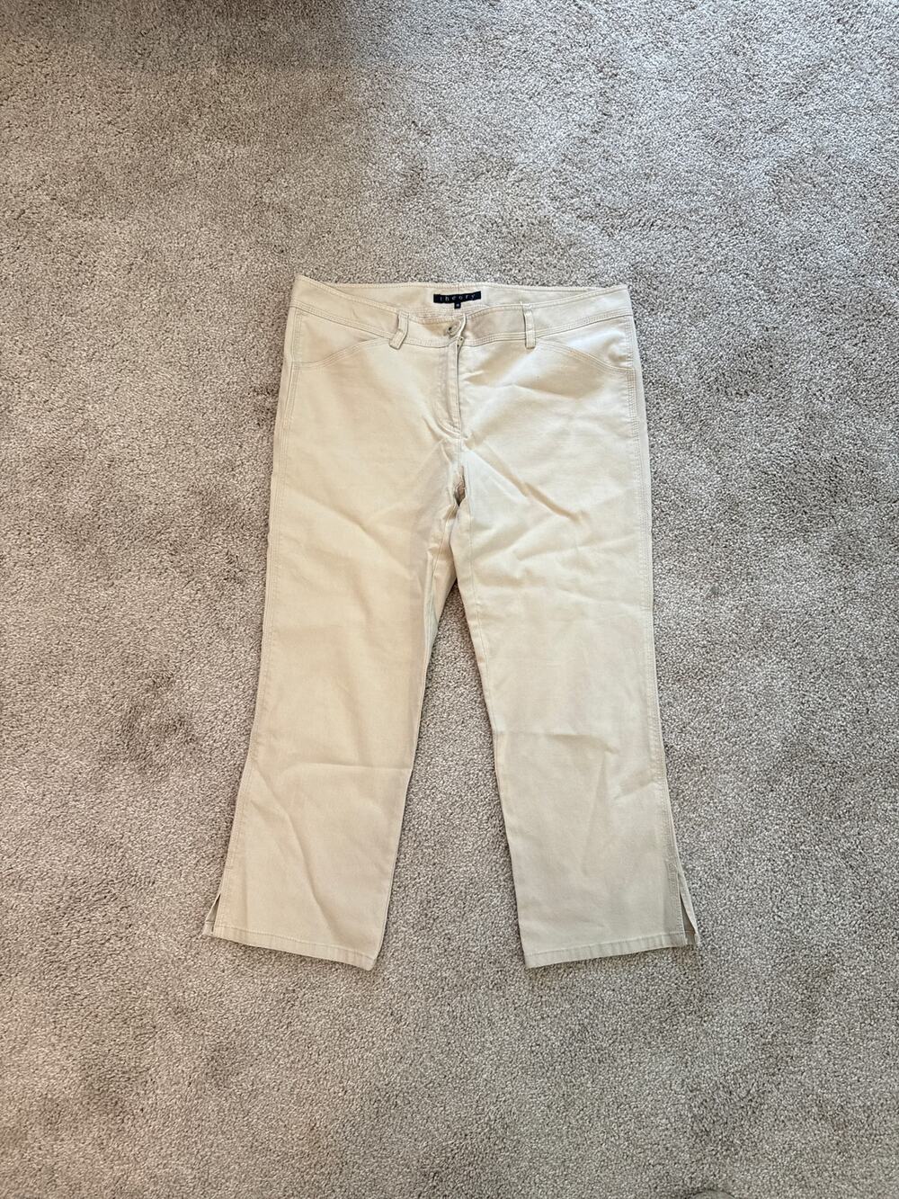 Theory Khaki Cropped pants SZ 10
